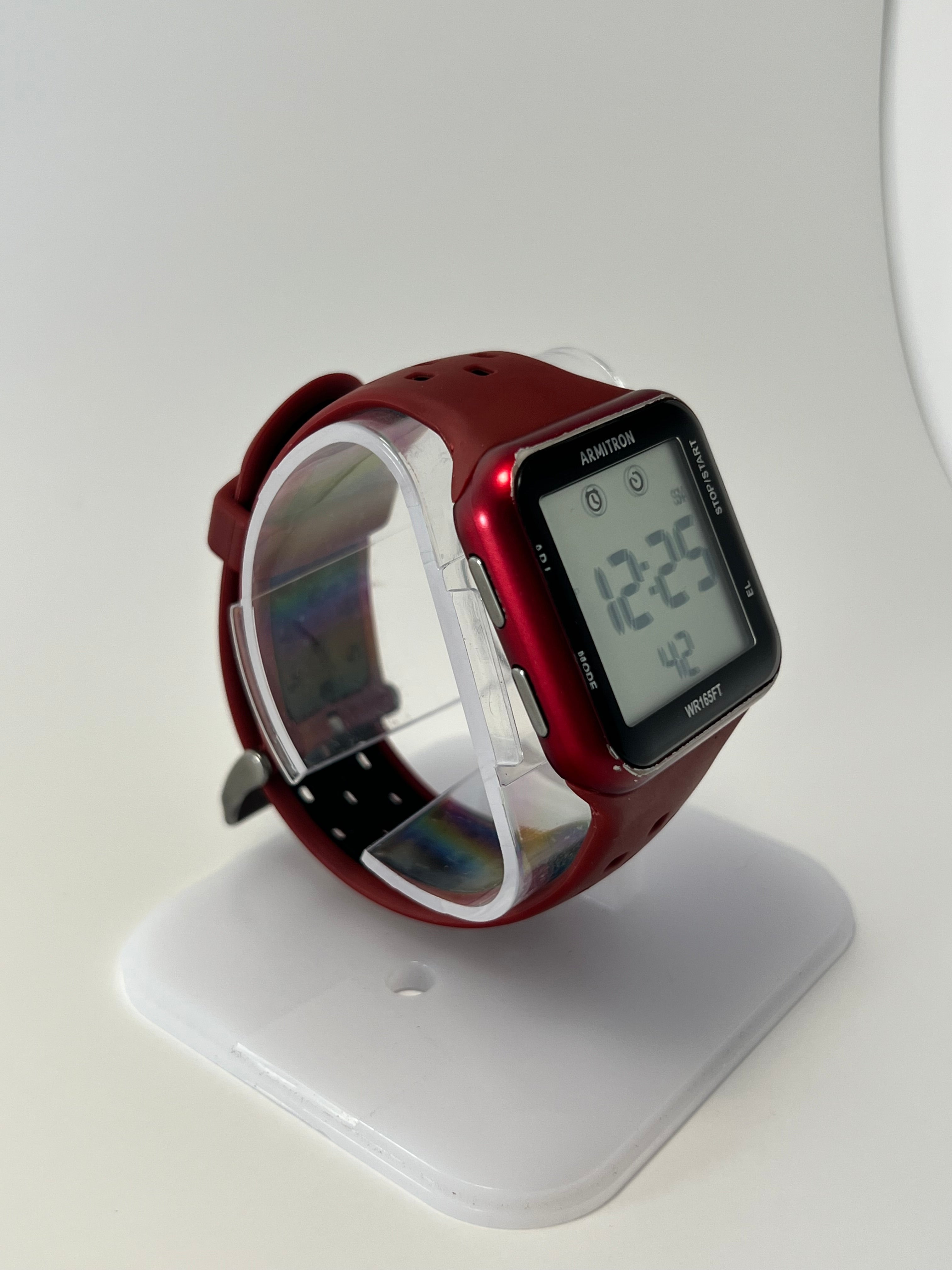 Arimtron Quartz Unisex Digital Red Watch 165ft 40/8417