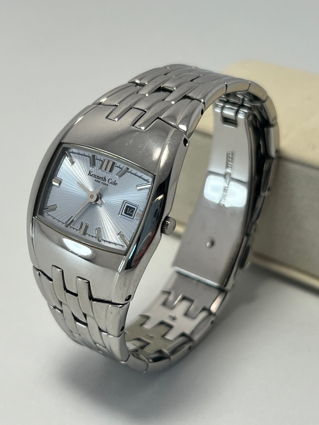 Kenneth Cole Women’s Quartz Watch Silver Blue C275-03-KC4412