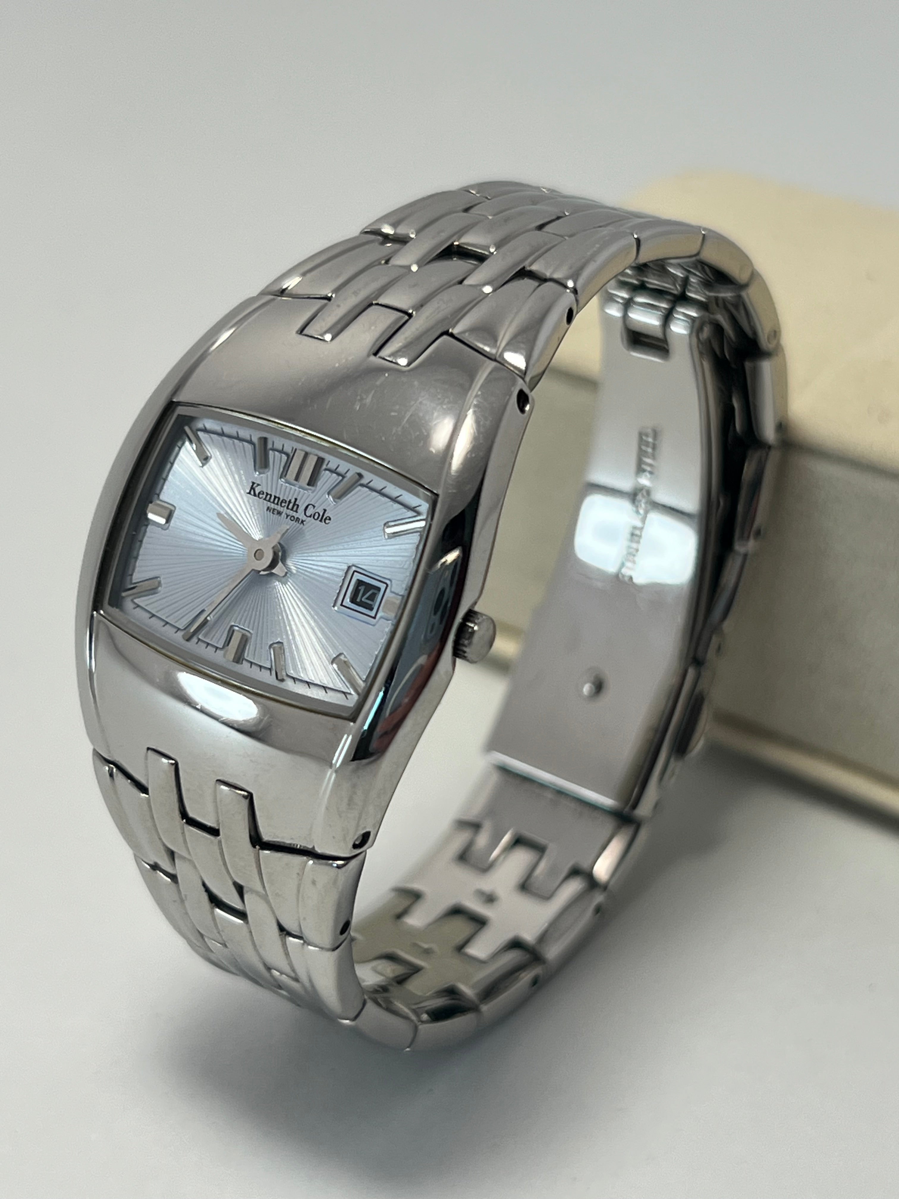 Kenneth Cole Women’s Quartz Watch Silver Blue C275-03-KC4412