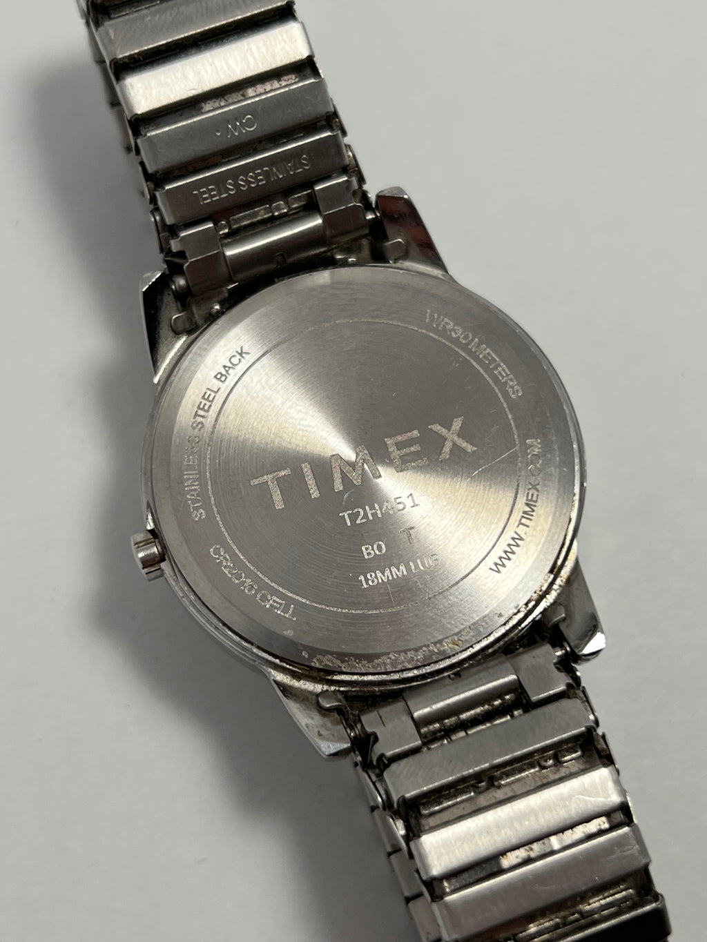 Timex Easy Reader Date Indiglo Watch WR 30m Silver 35mm Mens