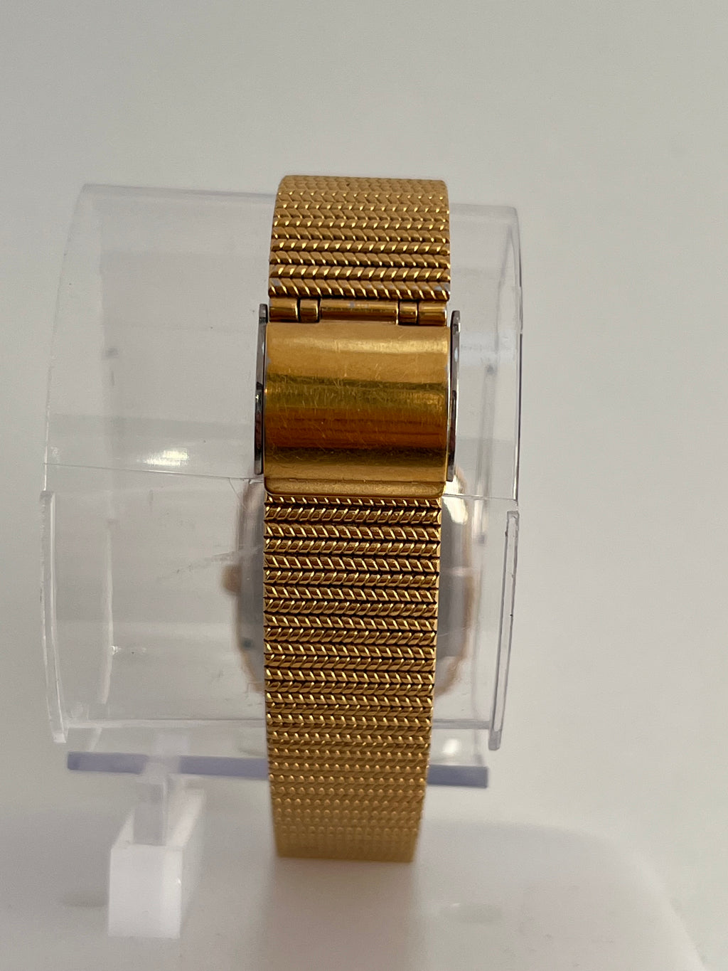 Seiko 6530-5350 Quartz Tank-Style Watch Unisex Gold Tone