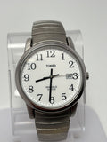 Timex Easy Reader Date Indiglo Watch WR 30m Silver 35mm Mens