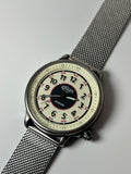 Fossil Men’s Quartz Watch Cream Dial Metal Mesh Strap