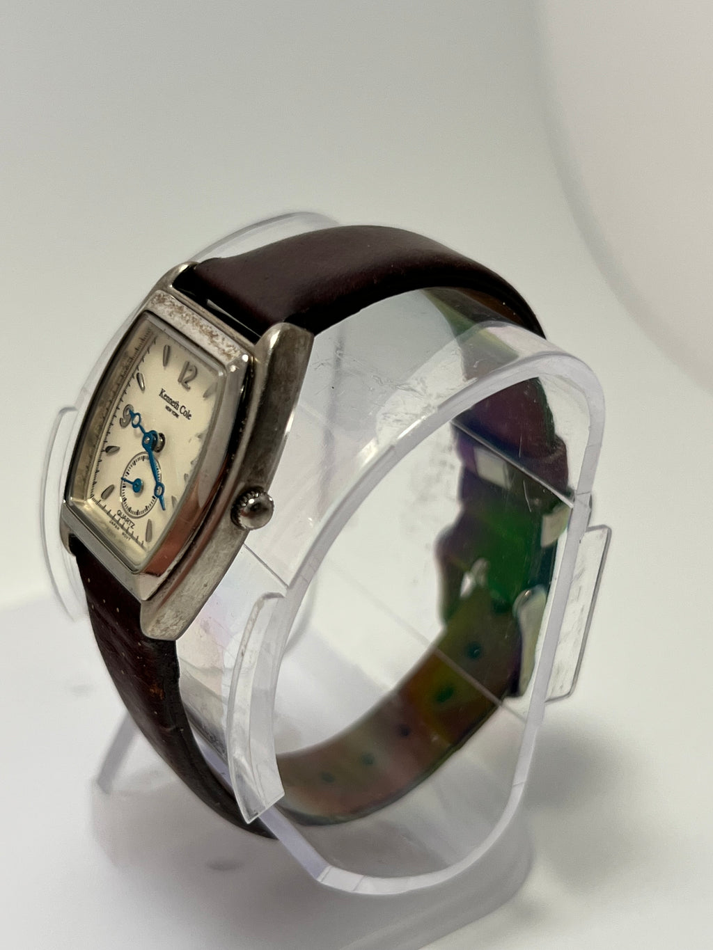Kenneth Cole Women’s Quartz Watch Cream Dial Leather Strap