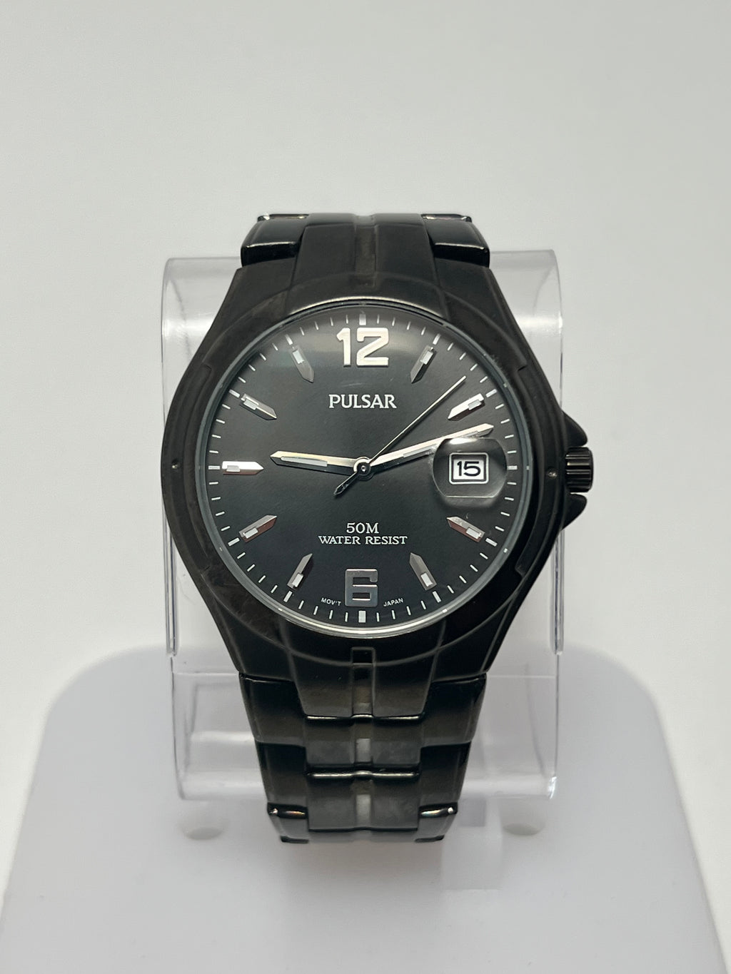 Pulsar by Seiko Men’s Black Quartz Watch  50M VX12-X286
