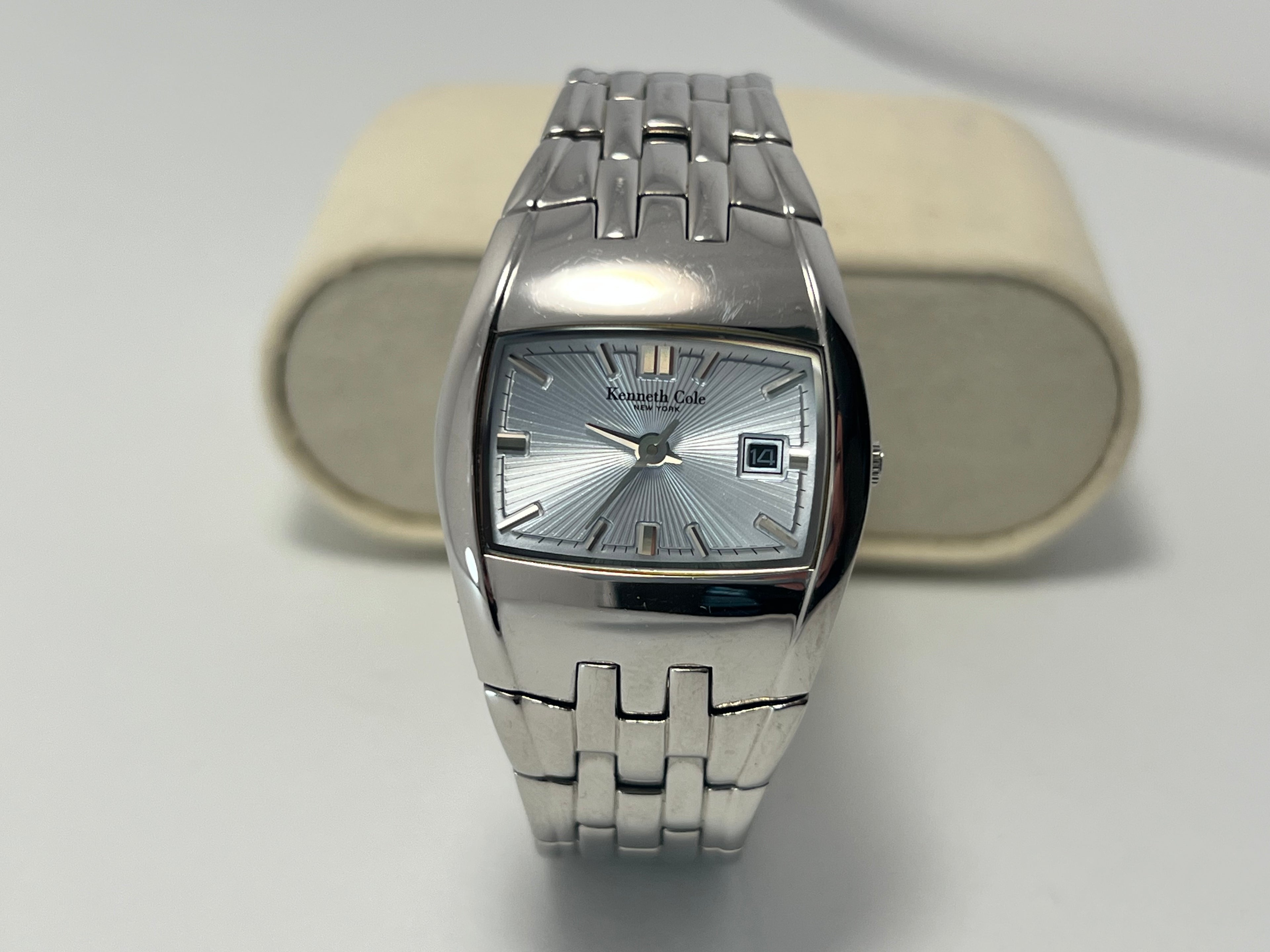 Kenneth Cole Women’s Quartz Watch Silver Blue C275-03-KC4412