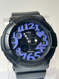 Casio Baby-G Neon Purple Dial Series Black Ladies Watch BGA-134-1B