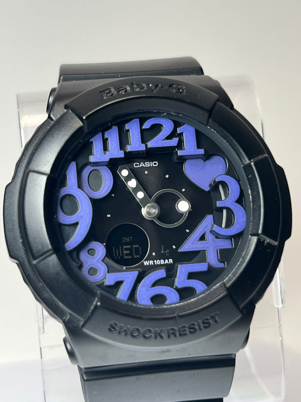 Casio Baby-G Neon Purple Dial Series Black Ladies Watch BGA-134-1B