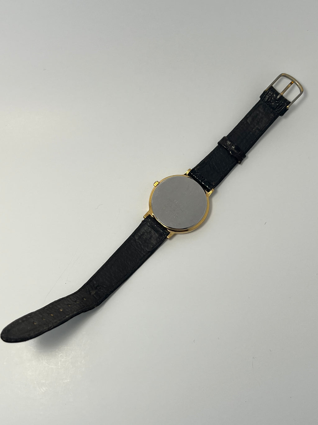 Men's Seiko V732-0220 Gold Tone Quartz Date Watch 33mm