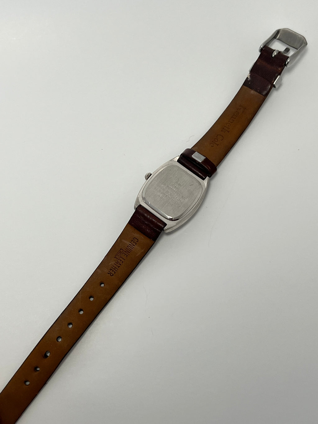 Kenneth Cole Women’s Quartz Watch Cream Dial Leather Strap
