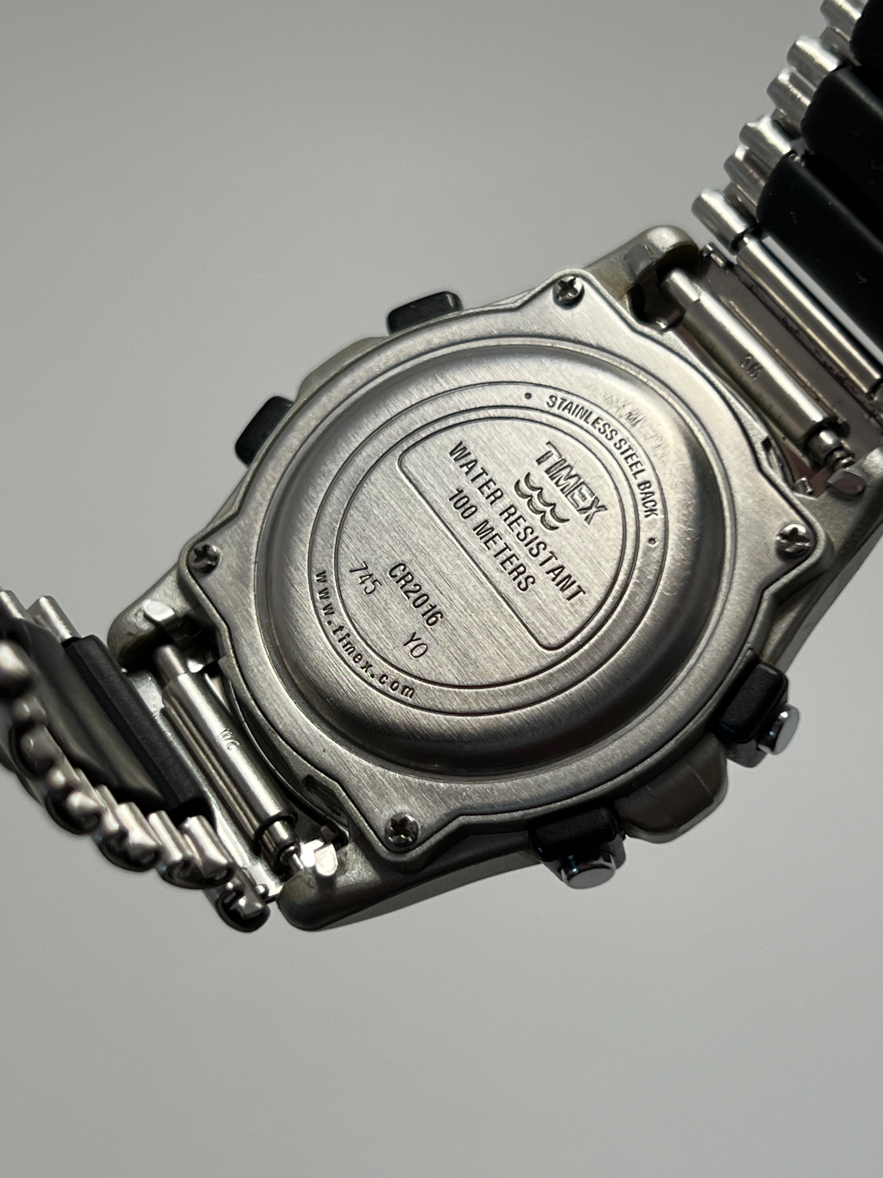 1993 Timex Atlantis 100 Indiglo Digital Watch Mens 40mm Chrono Alarm