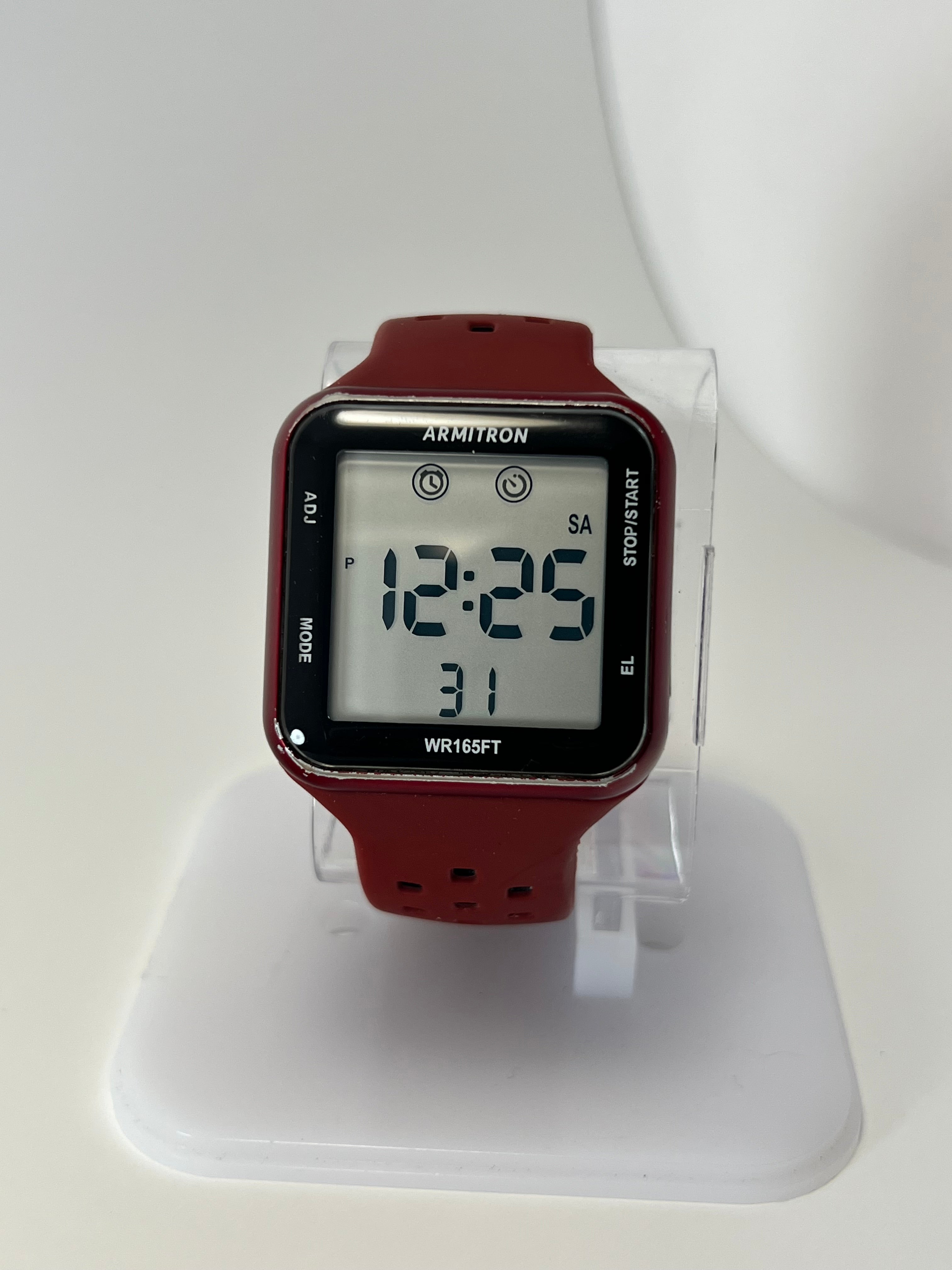 Arimtron Quartz Unisex Digital Red Watch 165ft 40/8417