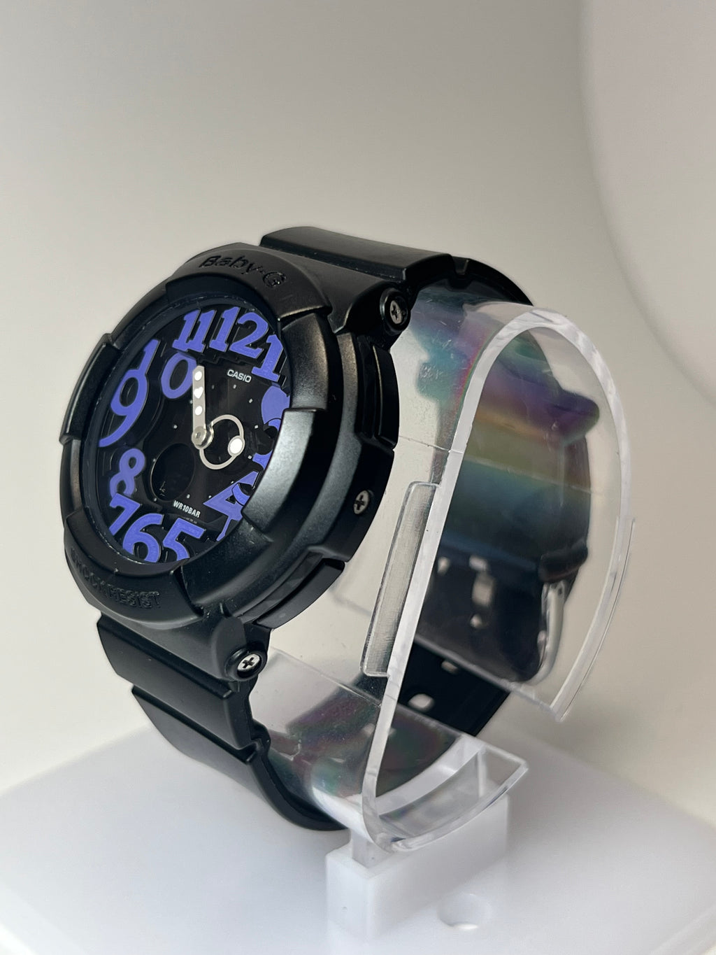 Casio Baby-G Neon Purple Dial Series Black Ladies Watch BGA-134-1B