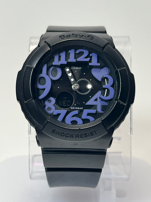 Casio Baby-G Neon Purple Dial Series Black Ladies Watch BGA-134-1B
