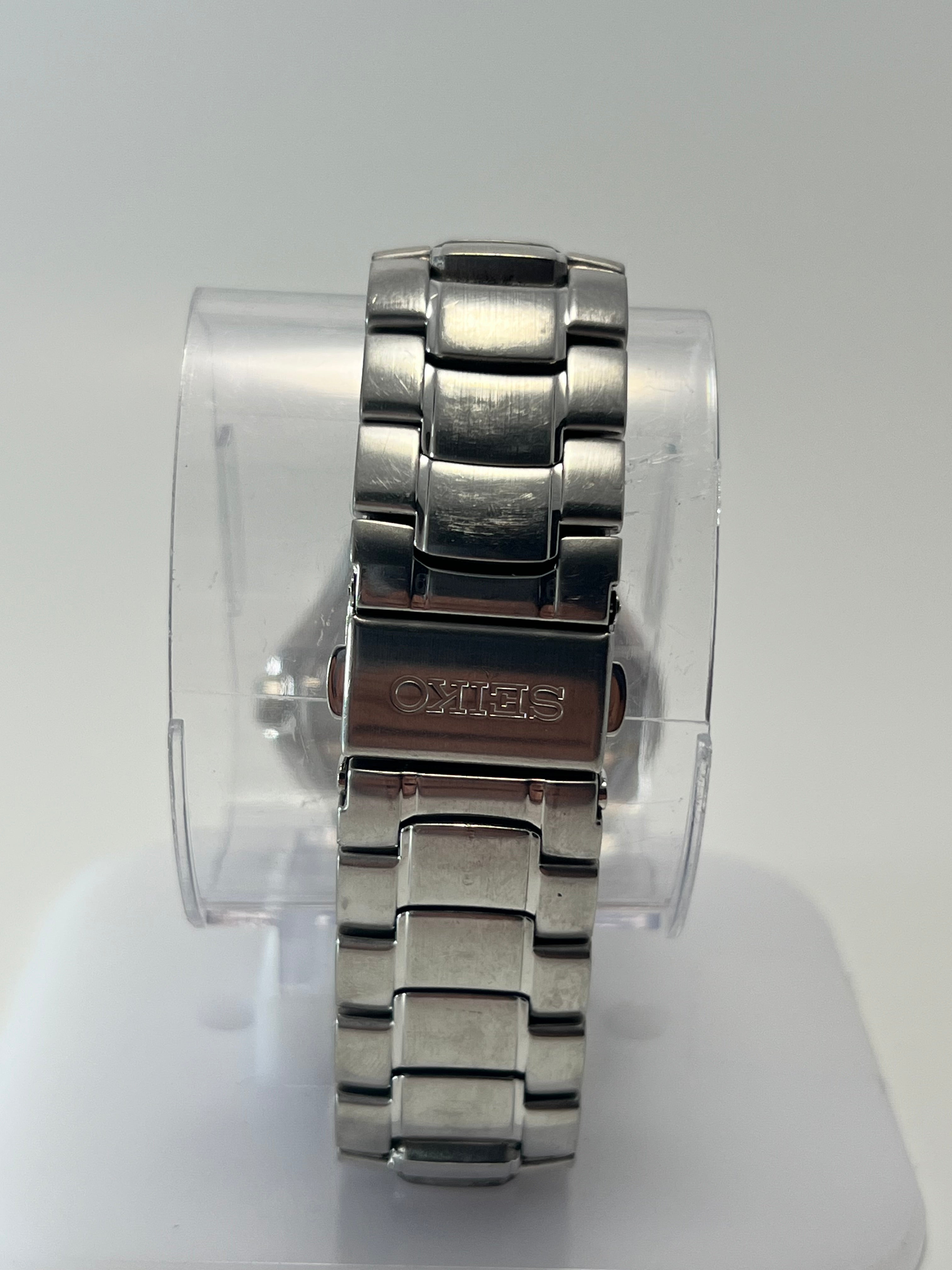 Vintage Seiko Men's Quartz Watch 7N42-7C00 Blue Dial 38mm