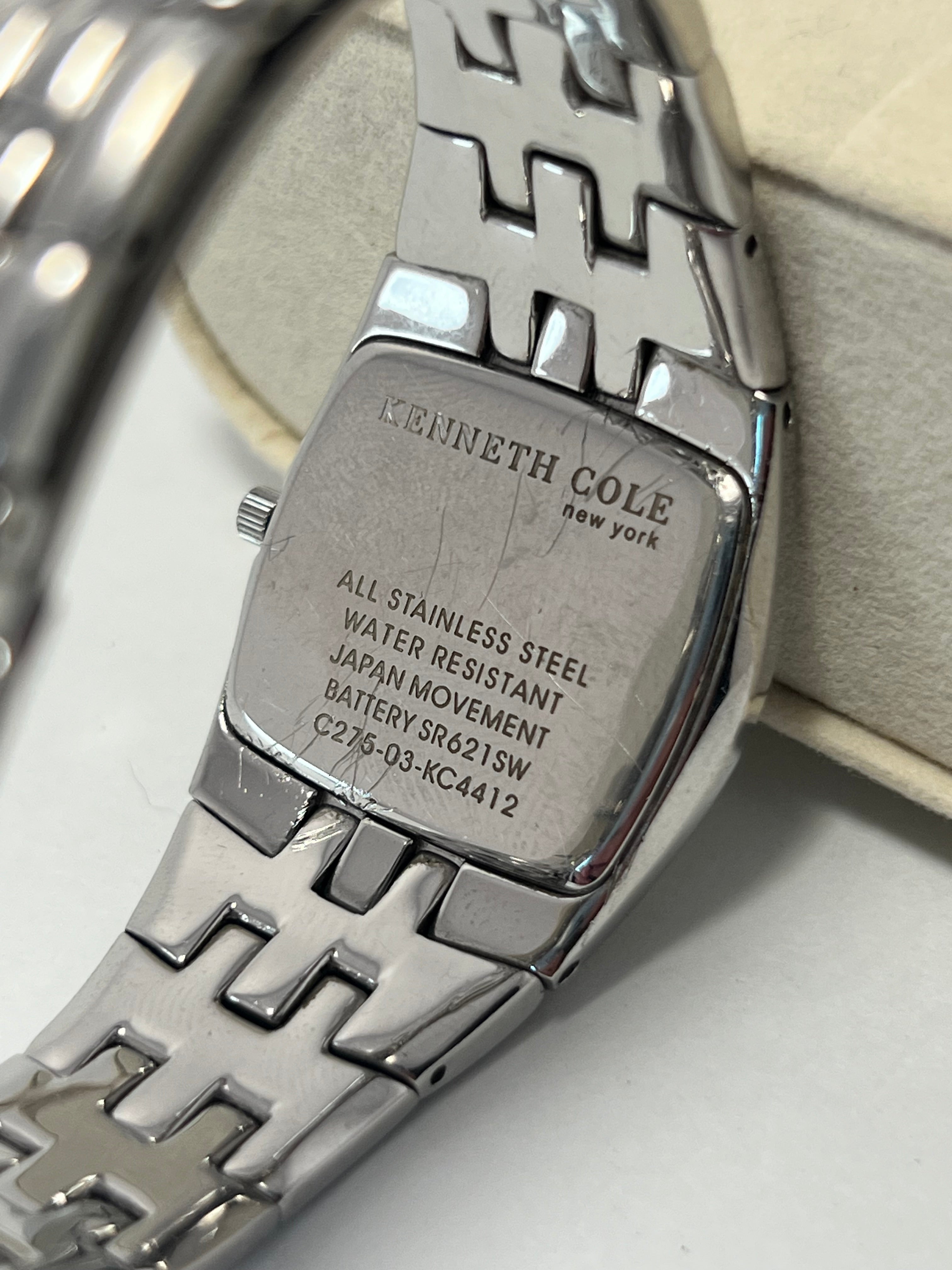 Kenneth Cole Women’s Quartz Watch Silver Blue C275-03-KC4412