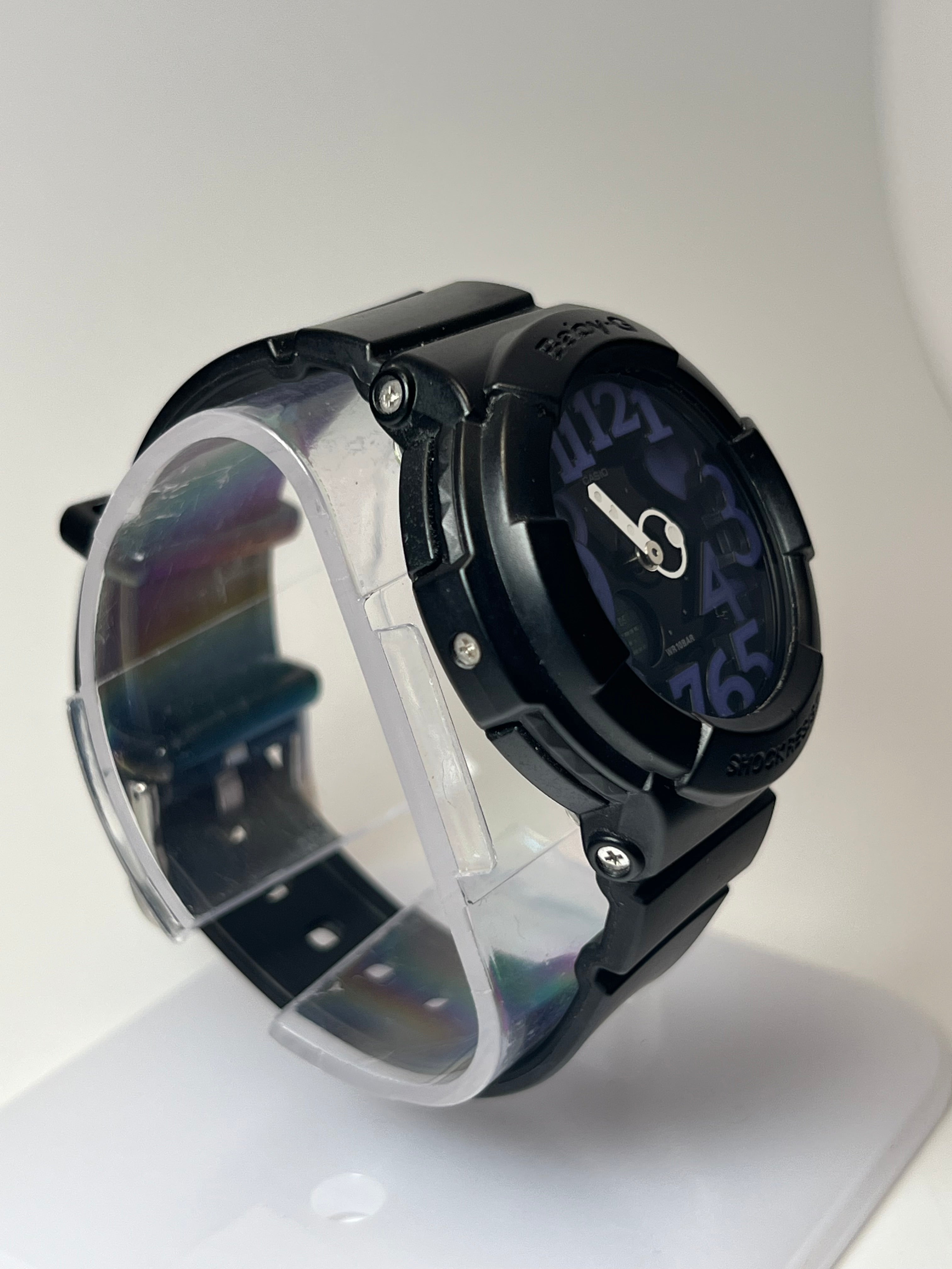 Casio Baby-G Neon Purple Dial Series Black Ladies Watch BGA-134-1B