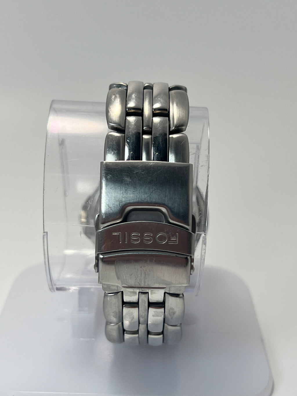 Fossil Blue Dive Watch Men 41mm Blue Dial Silver Tone Date PR-5196
