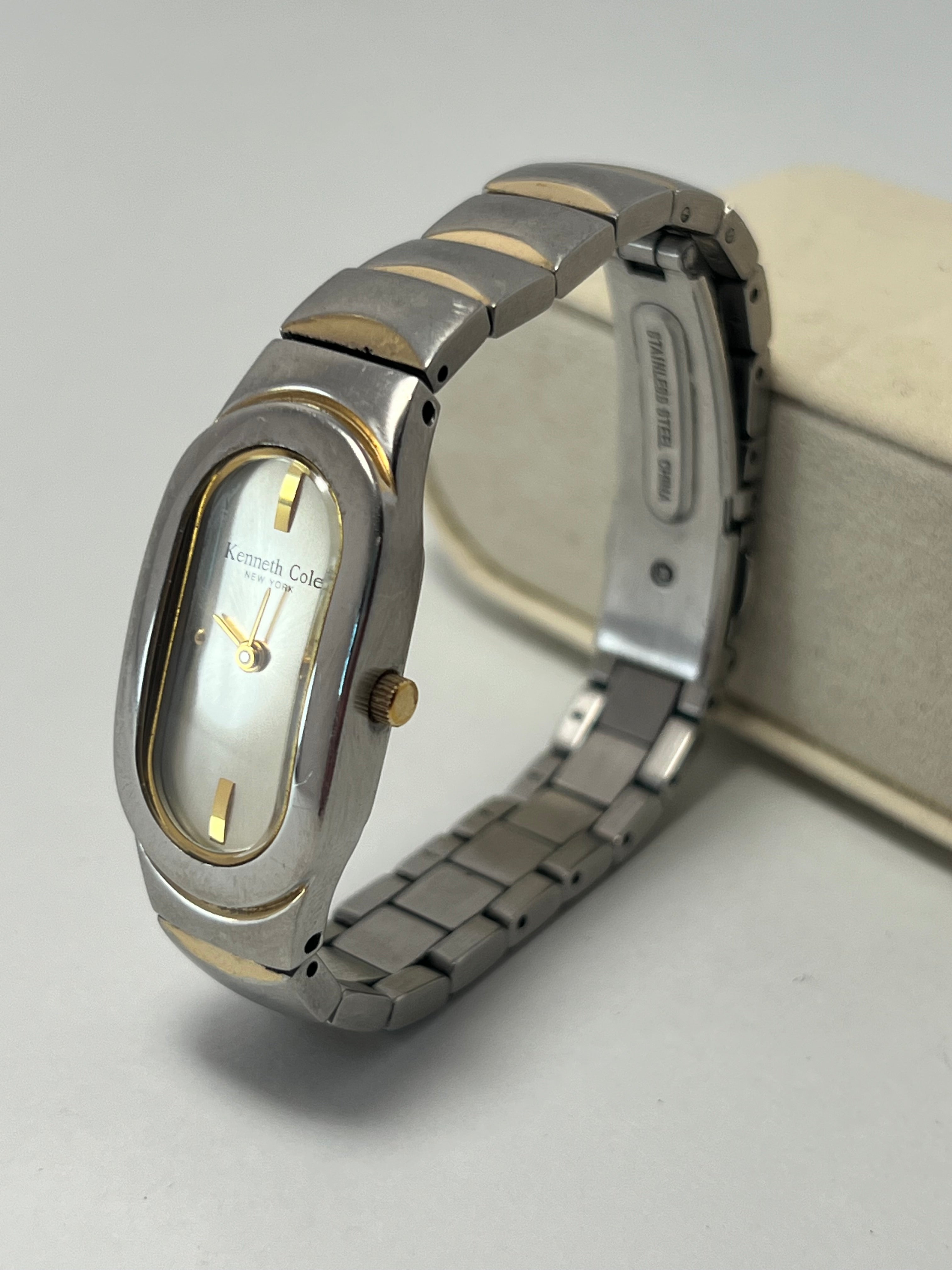 Kenneth Cole Women’s Quartz Watch Silver Gold 9275-02-KC4307