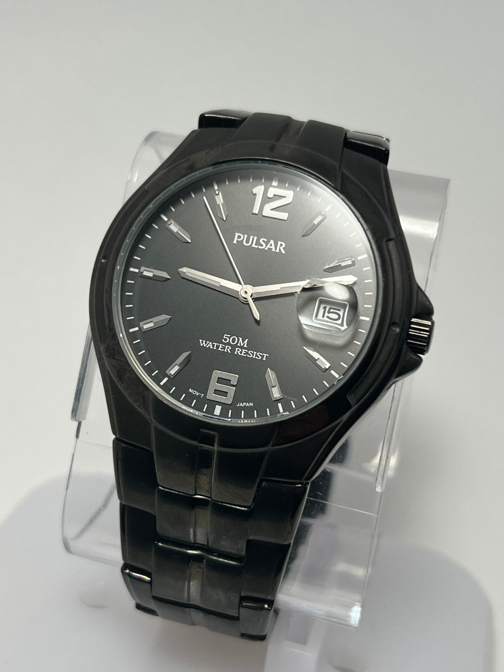 Pulsar by Seiko Men’s Black Quartz Watch  50M VX12-X286