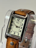 Timex Tank Cream Dial Leather Strap 20mm Womens Quartz Watch