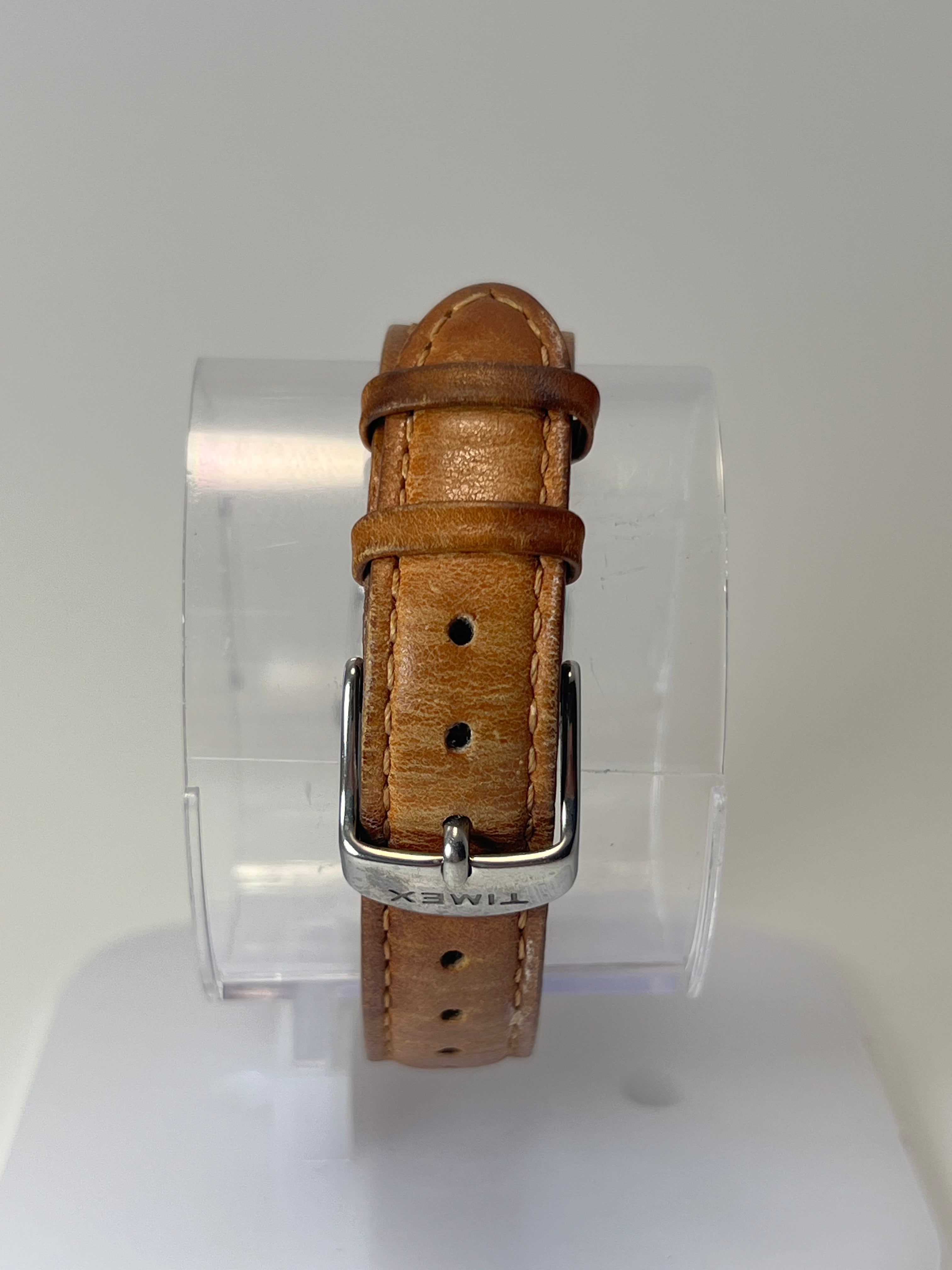 Timex Tank Cream Dial Leather Strap 20mm Womens Quartz Watch