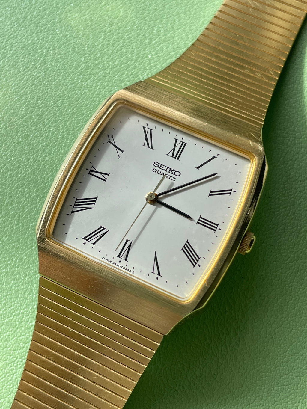 Gold Plated Vintage Seiko Quartz Men’s Watch 3421-5220